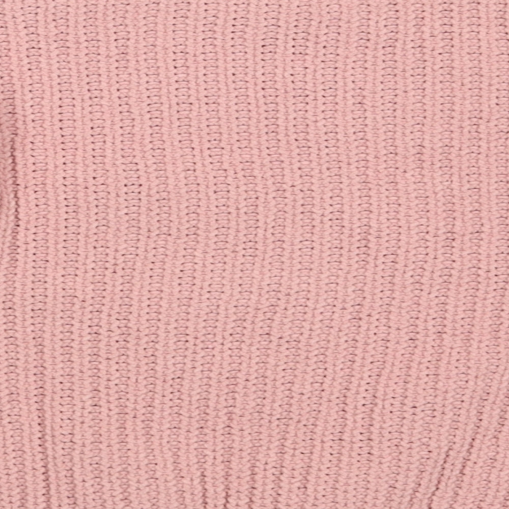 H&M Girls Pink Round Neck  Polyester Pullover Jumper Size 6-7 Years
