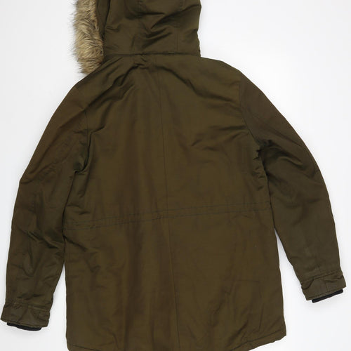 Matalan Womens Green   Parka Jacket Size 16  Zip