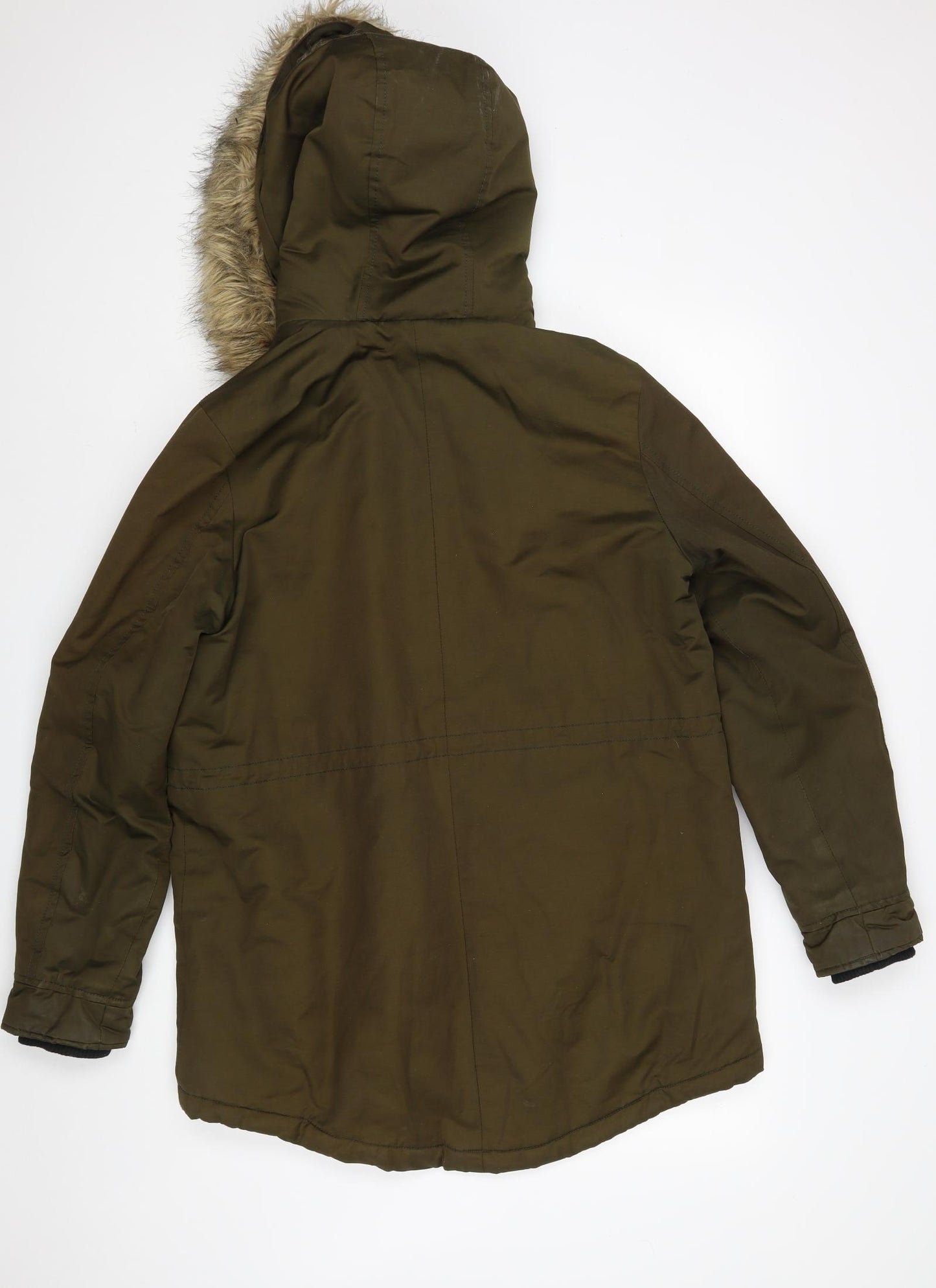 Matalan Womens Green   Parka Jacket Size 16  Zip