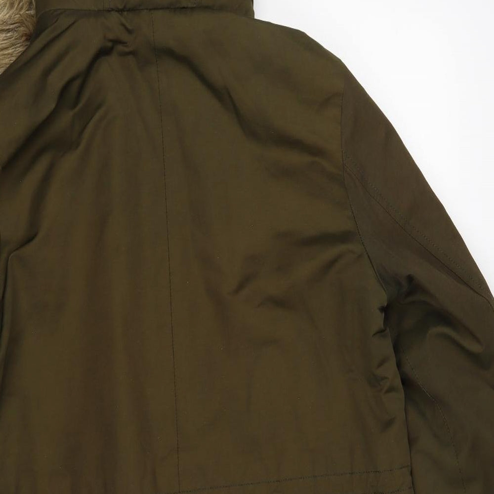Matalan Womens Green   Parka Jacket Size 16  Zip