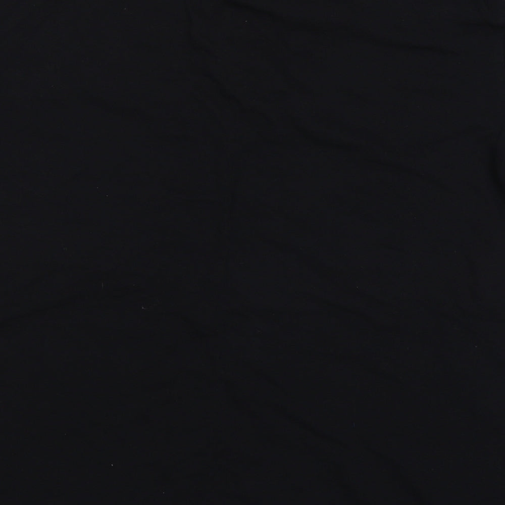 F&F Mens Black  Cotton  Polo Size XL Collared Button