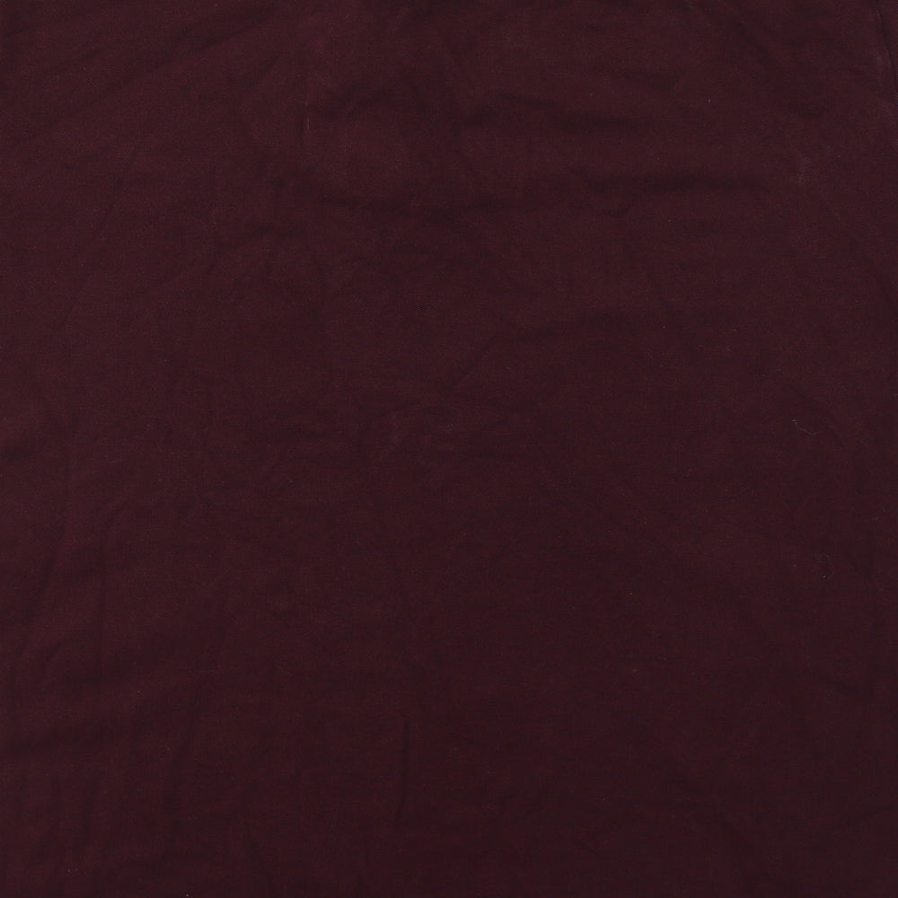 F&F Mens Red  Cotton  Polo Size XL Collared Button