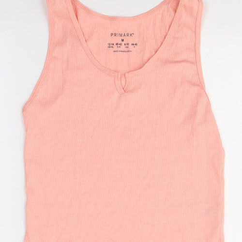 Primark Womens Pink  Polyester Jersey Tank Size M V-Neck