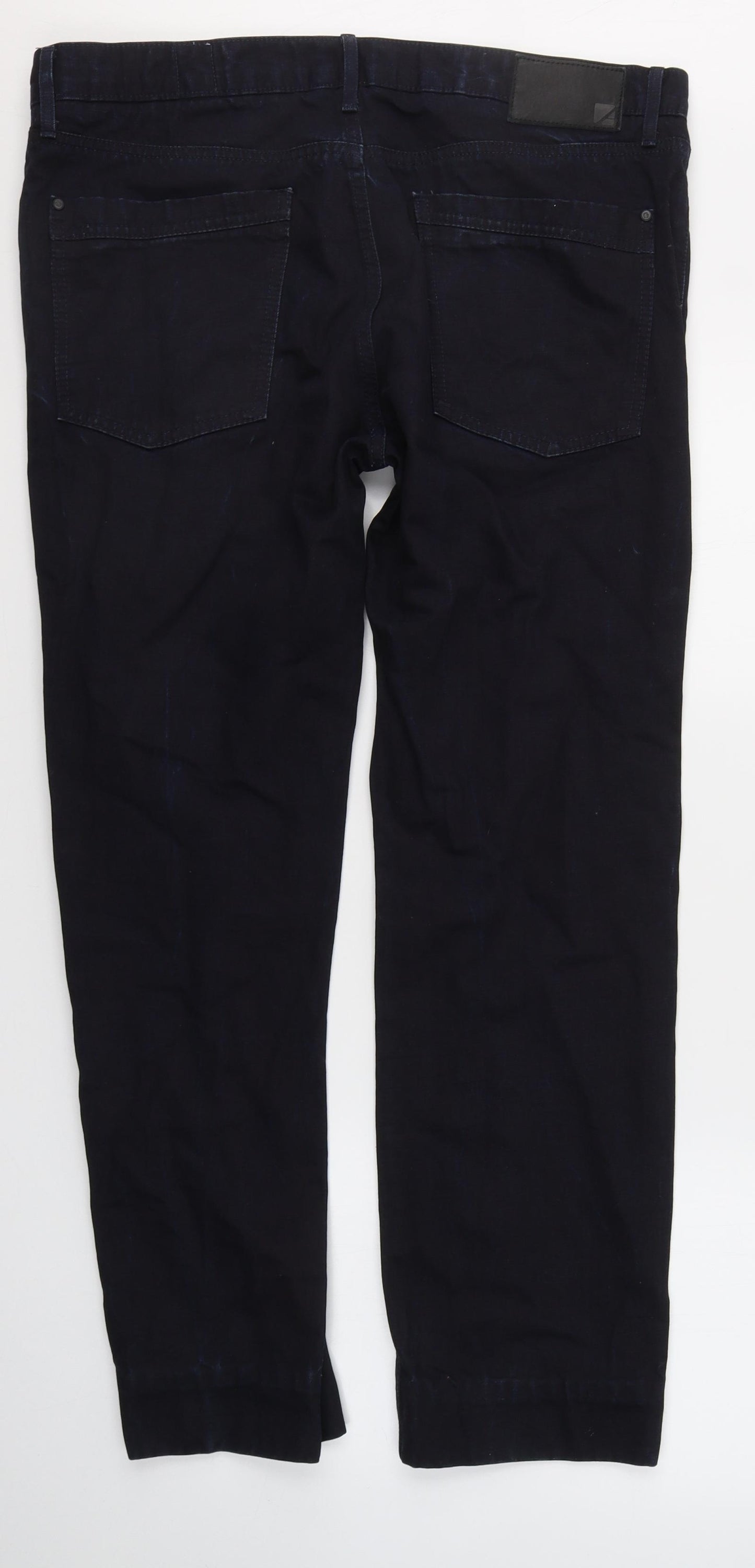 Autograph Mens Blue  Cotton Cropped Jeans Size 38 in L30 in Regular Button