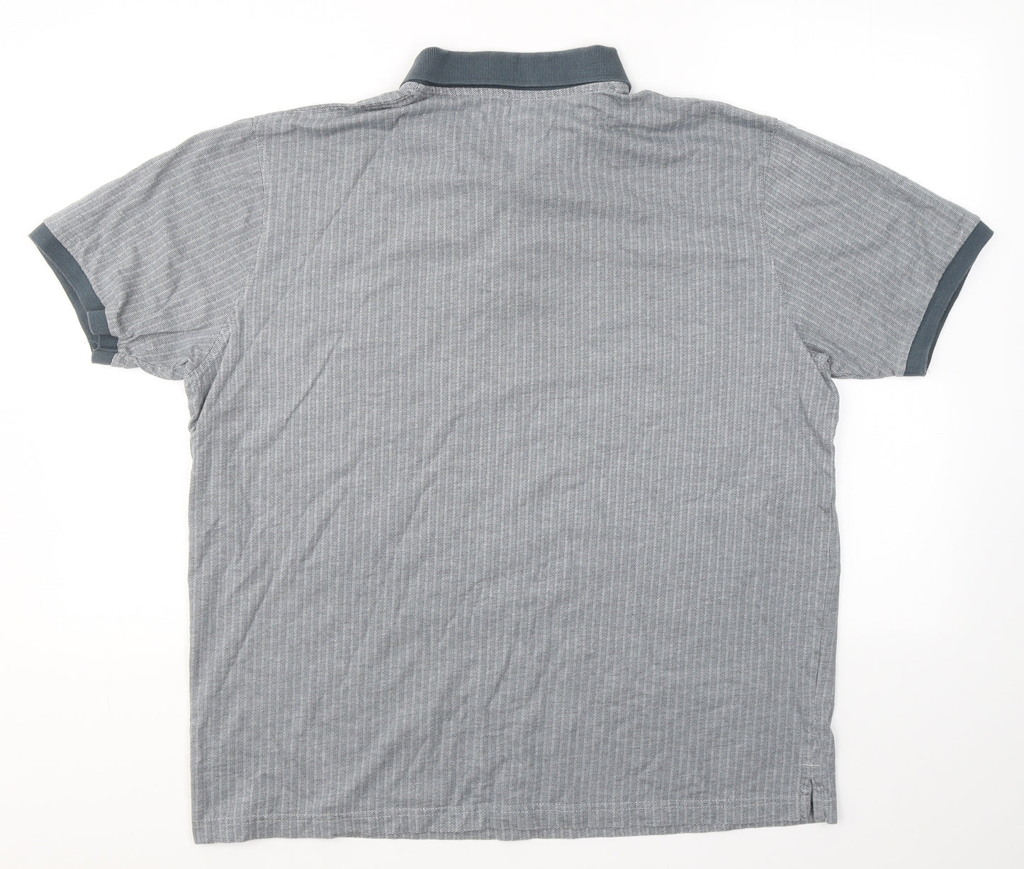 Dunnes Stores Mens Grey  Cotton  Polo Size XL Collared Button