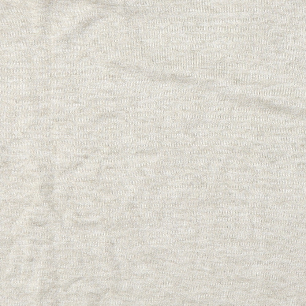 Bicalla Womens Beige  Viscose Jersey T-Shirt Size L Round Neck