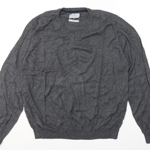 Marks and Spencer Mens Grey  Cotton Pullover Sweatshirt Size L