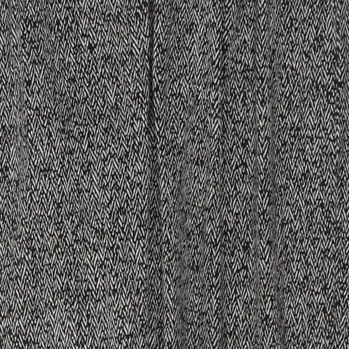 George Womens Black Plaid Polyester Cropped Trousers Size 12 L22 in Regular