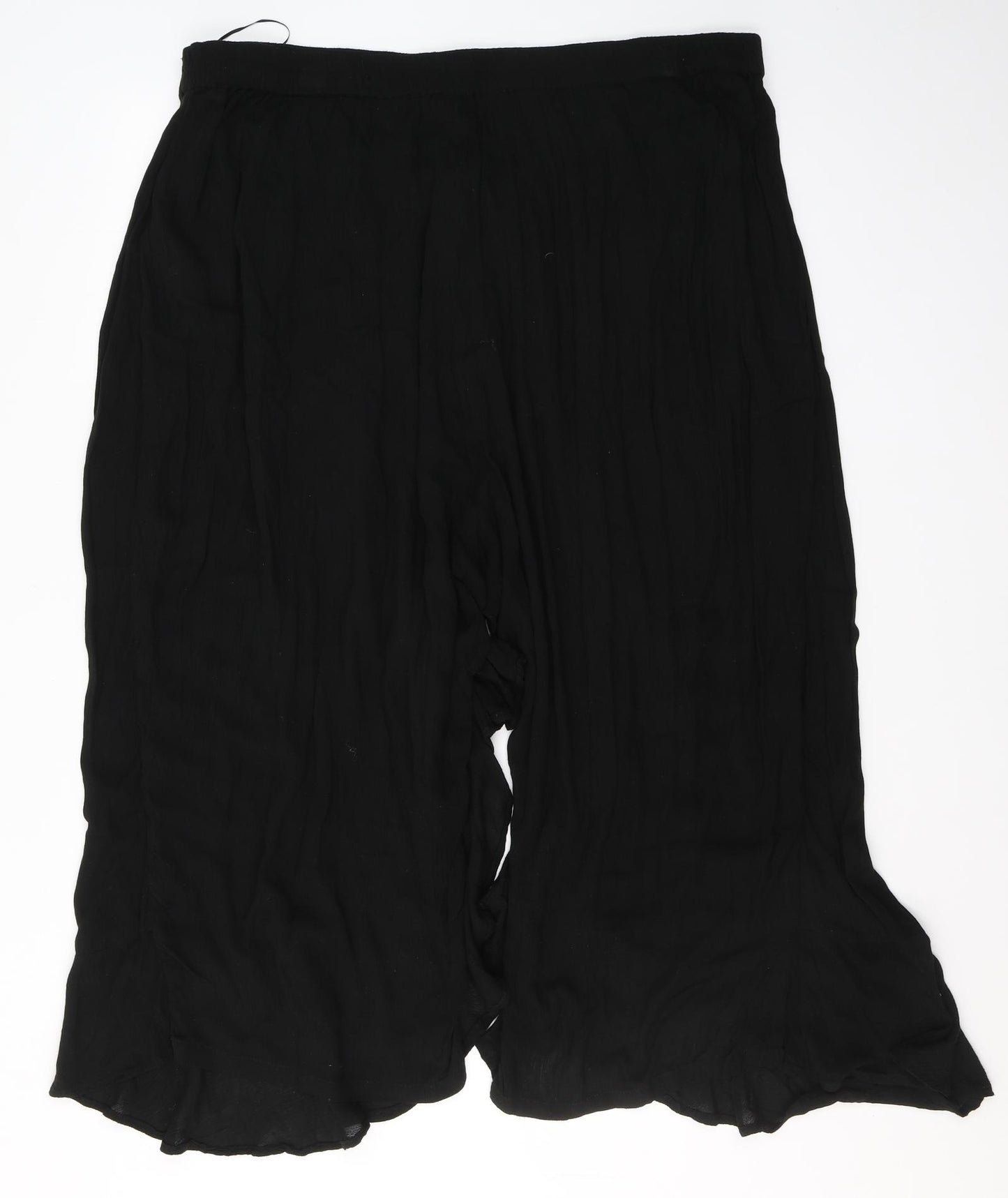 Capsule Womens Black  Viscose Trousers  Size 24 L20 in Regular Tie