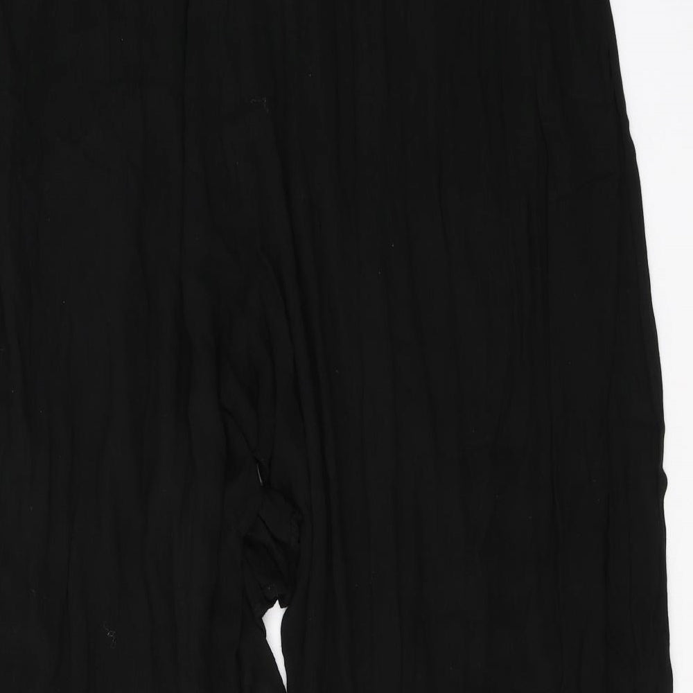Capsule Womens Black  Viscose Trousers  Size 24 L20 in Regular Tie