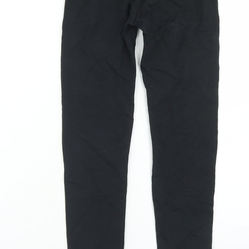 Tommy Hilfiger Girls Black  Cotton Jogger Trousers Size 12 Years  Regular  - Leggings