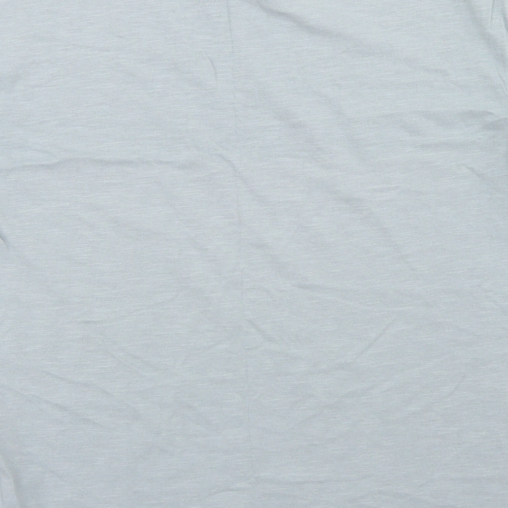 Zara Boys Blue  Cotton Basic T-Shirt Size 11-12 Years Crew Neck