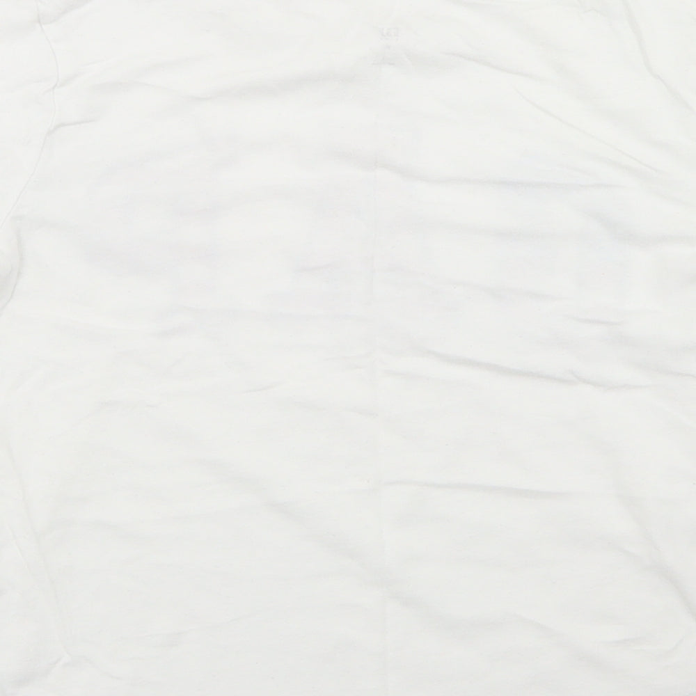 Gap Boys White  Cotton Basic T-Shirt Size 8-9 Years Crew Neck