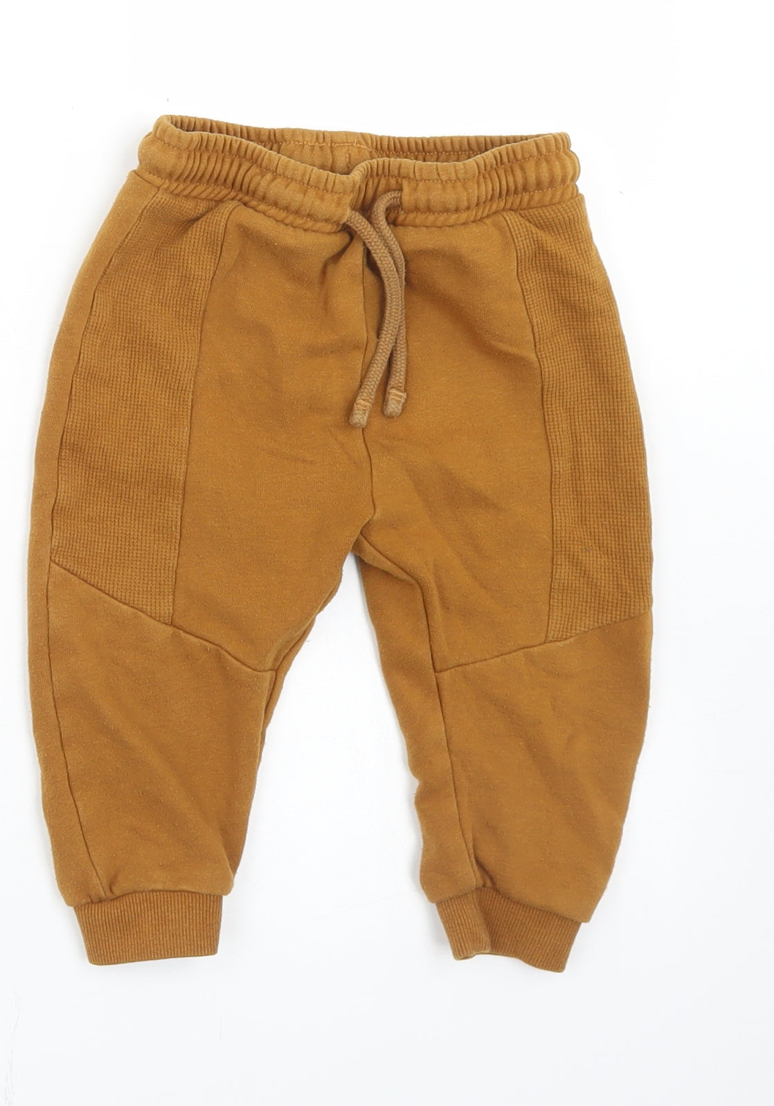 Matalan Boys Brown  Cotton Jogger Trousers Size 12-18 Months  Drawstring