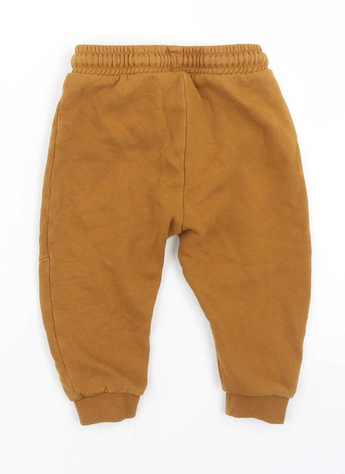 Matalan Boys Brown  Cotton Jogger Trousers Size 12-18 Months  Drawstring