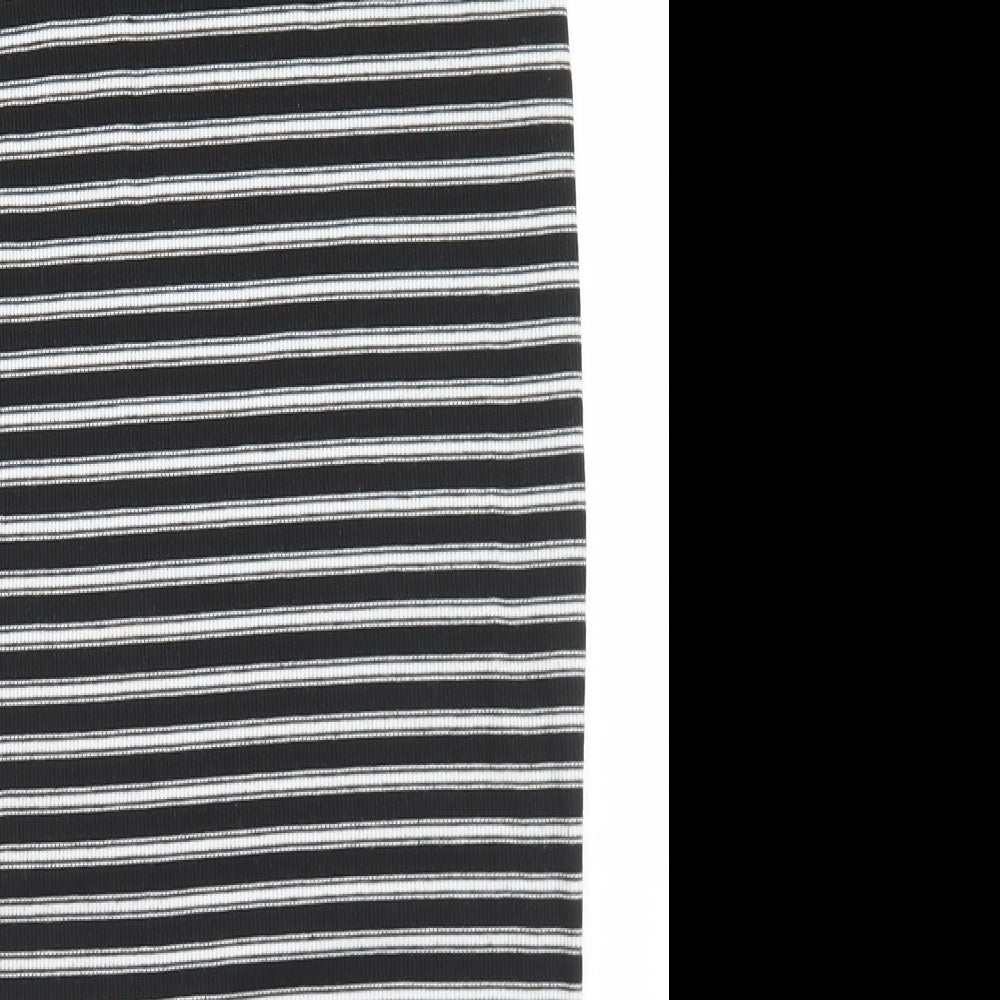 Atmosphere Womens Black Striped Polyester Straight & Pencil Skirt Size 8