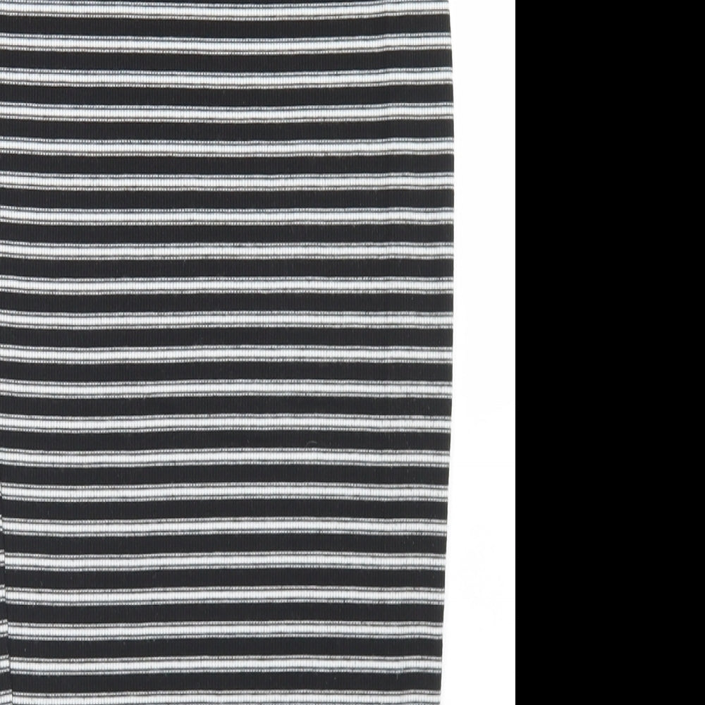 Atmosphere Womens Black Striped Polyester Straight & Pencil Skirt Size 8