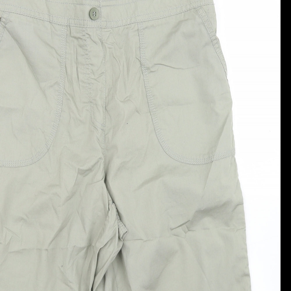 BM Casual Womens Green  Cotton Cargo Shorts Size 12 L14 in Regular