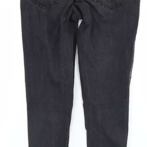 George Womens Black  Cotton Skinny Jeans Size 12 L27 in Regular Button