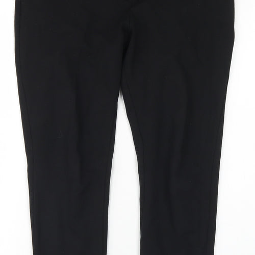 F&F Womens Black  Viscose Dress Pants Trousers Size 12 L24 in Regular Button