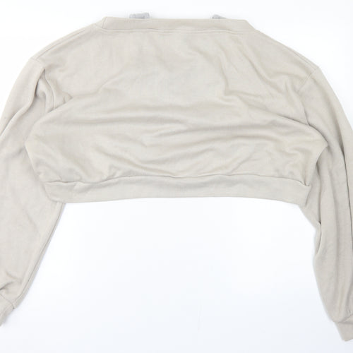 Dazy Womens Beige  Polyester Pullover Sweatshirt Size XL   - Cropped