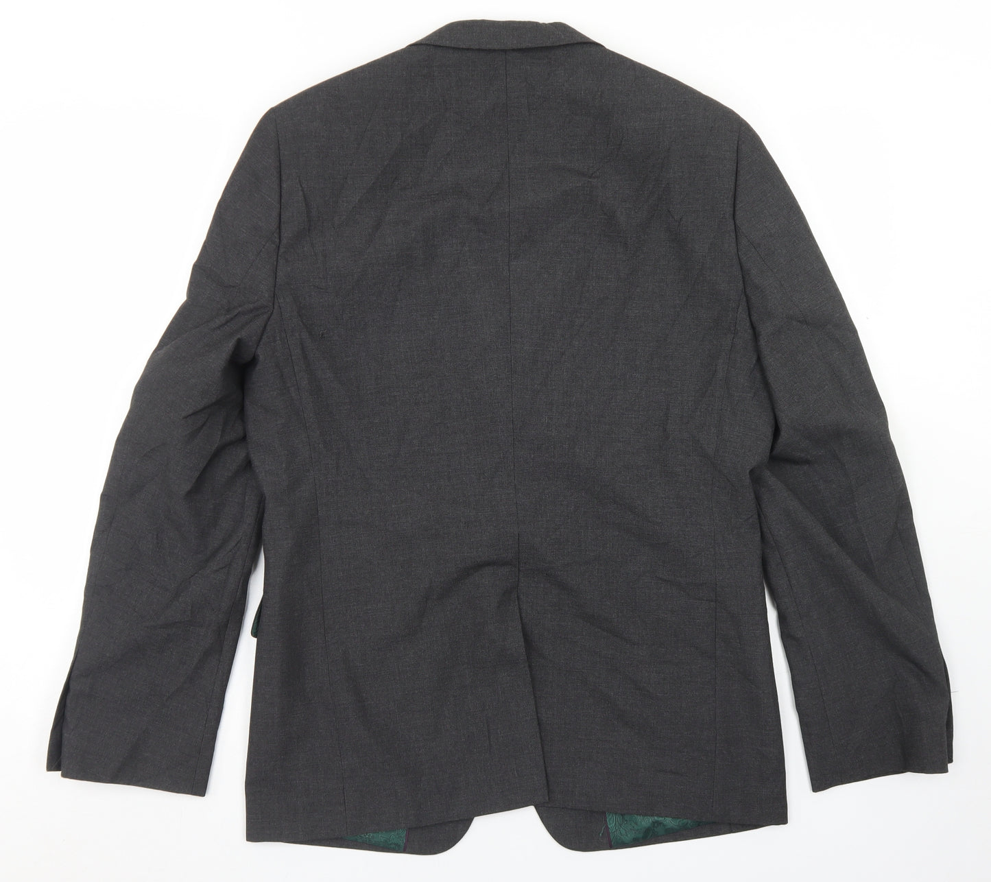 NEXT Mens Grey  Polyester Jacket Blazer Size 38   - Tailored Fit