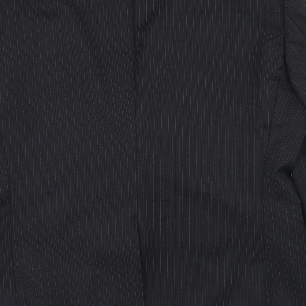 NEXT Mens Black Striped Wool Jacket Blazer Size 44   - Tailored Fit