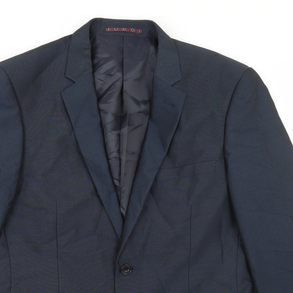 NEXT Mens Blue  Polyester Jacket Blazer Size 38