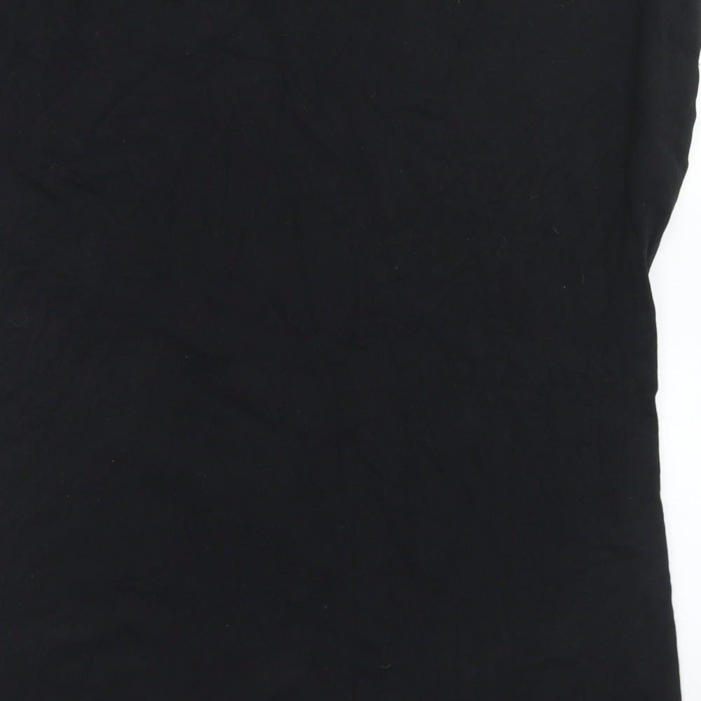 Papaya Womens Black  Cotton Basic T-Shirt Size M Crew Neck - Love You More