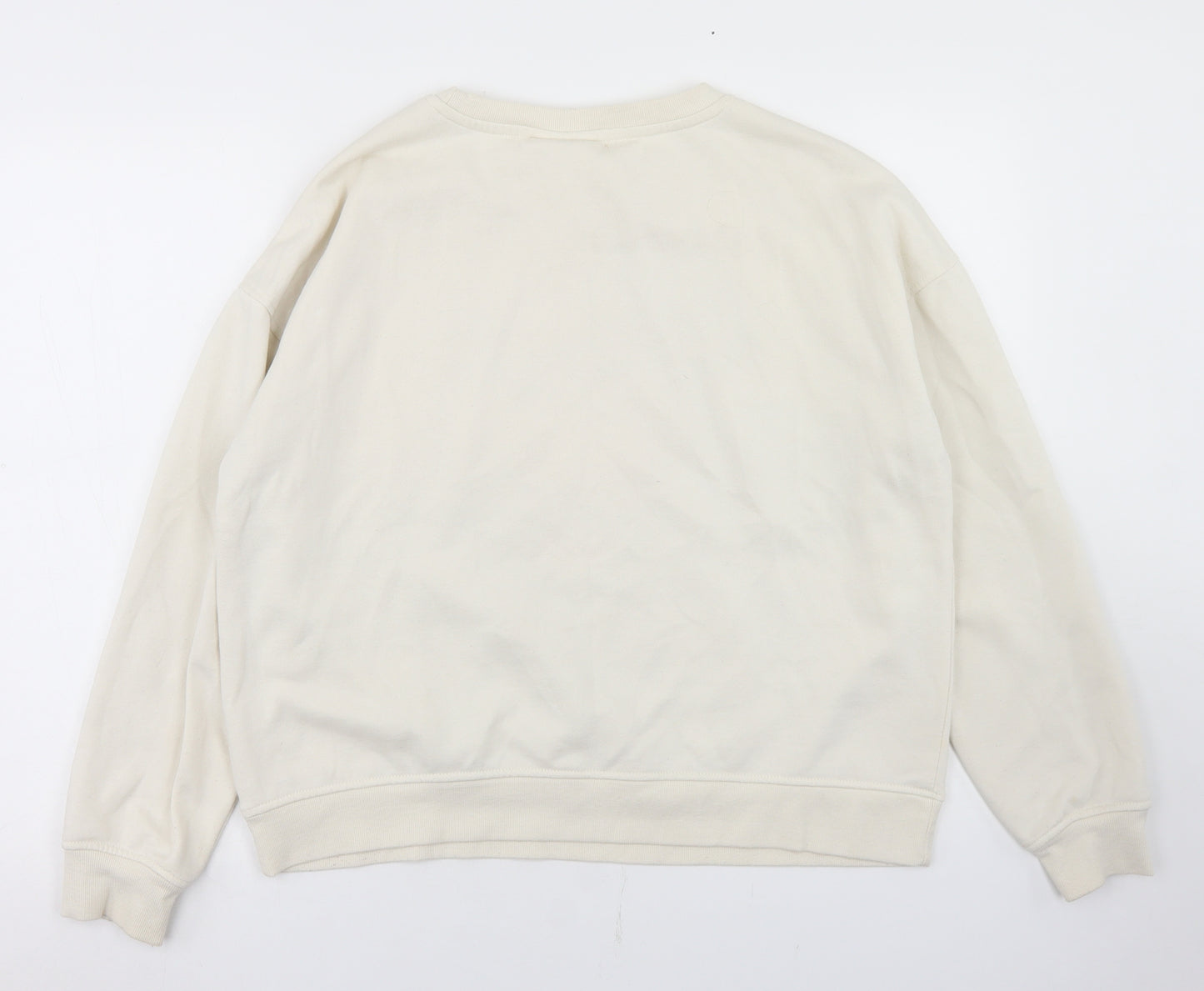 Primark Womens Beige  Polyester Pullover Sweatshirt Size M   - Mickey Mouse