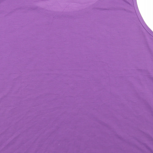 Gabriella Vicenza Womens Purple  Polyester Basic Tank Size 20 Round Neck