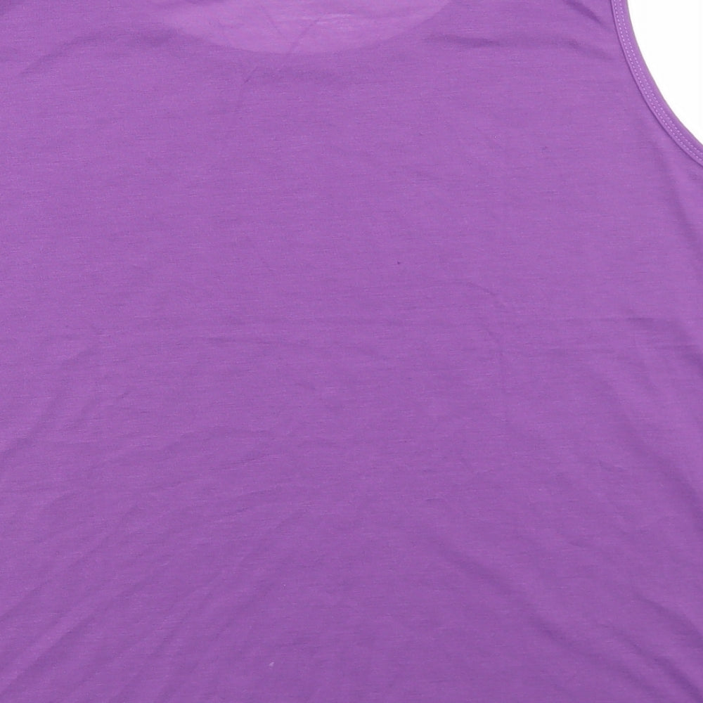Gabriella Vicenza Womens Purple  Polyester Basic Tank Size 20 Round Neck