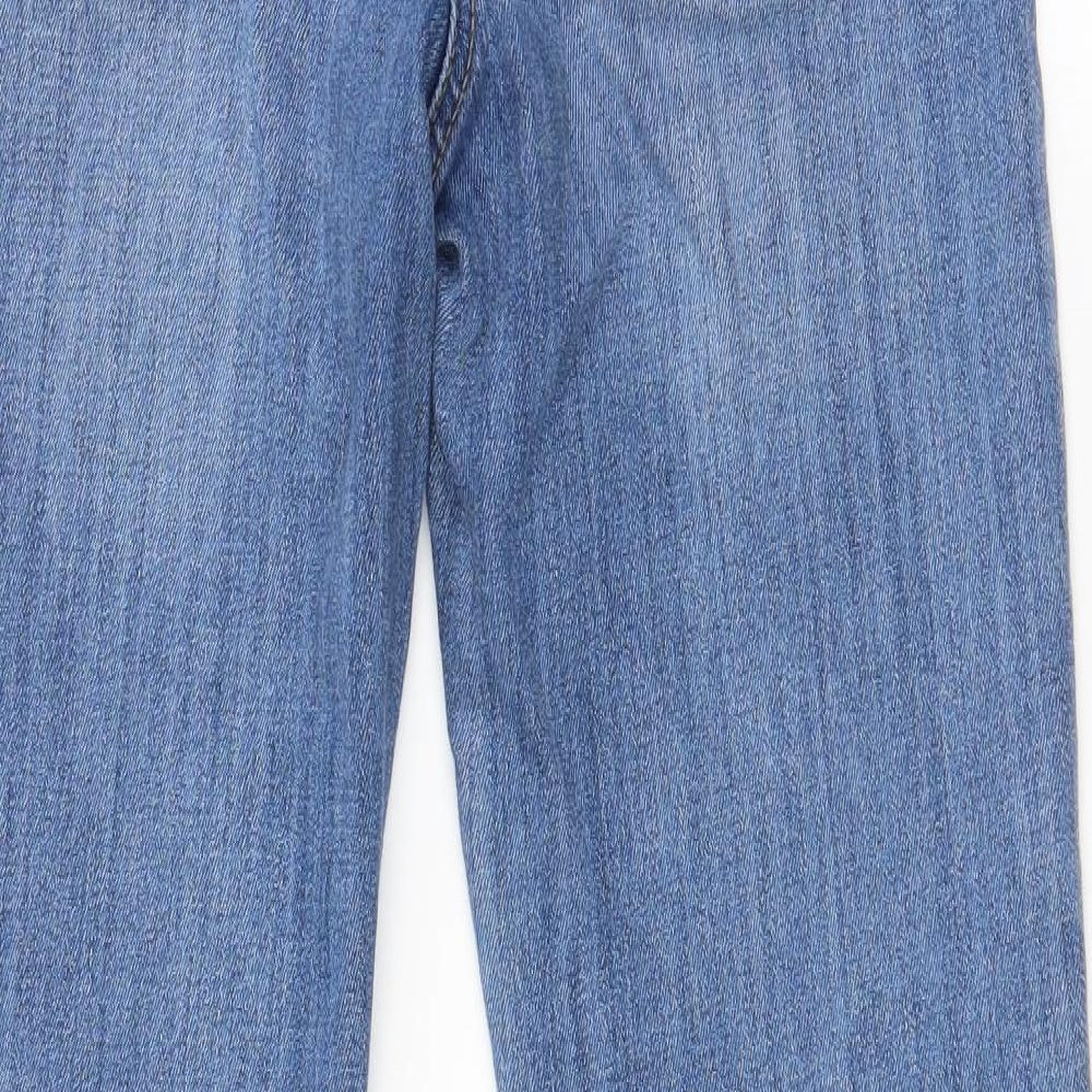 Matalan Womens Blue  Cotton Skinny Jeans Size 8 L29 in Regular Zip