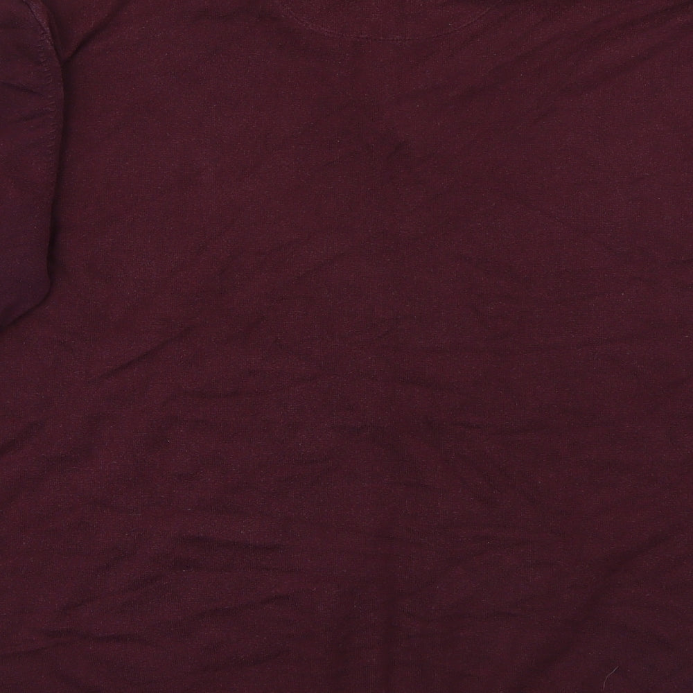 NEXT Mens Purple Collared  Cotton Pullover Jumper Size XL