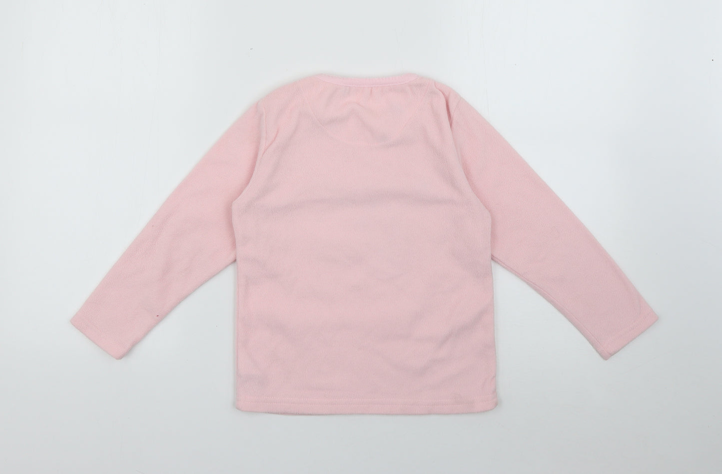 YD Girls Pink Round Neck  Polyester Pullover Jumper Size 5-6 Years   - Unicorn Stars