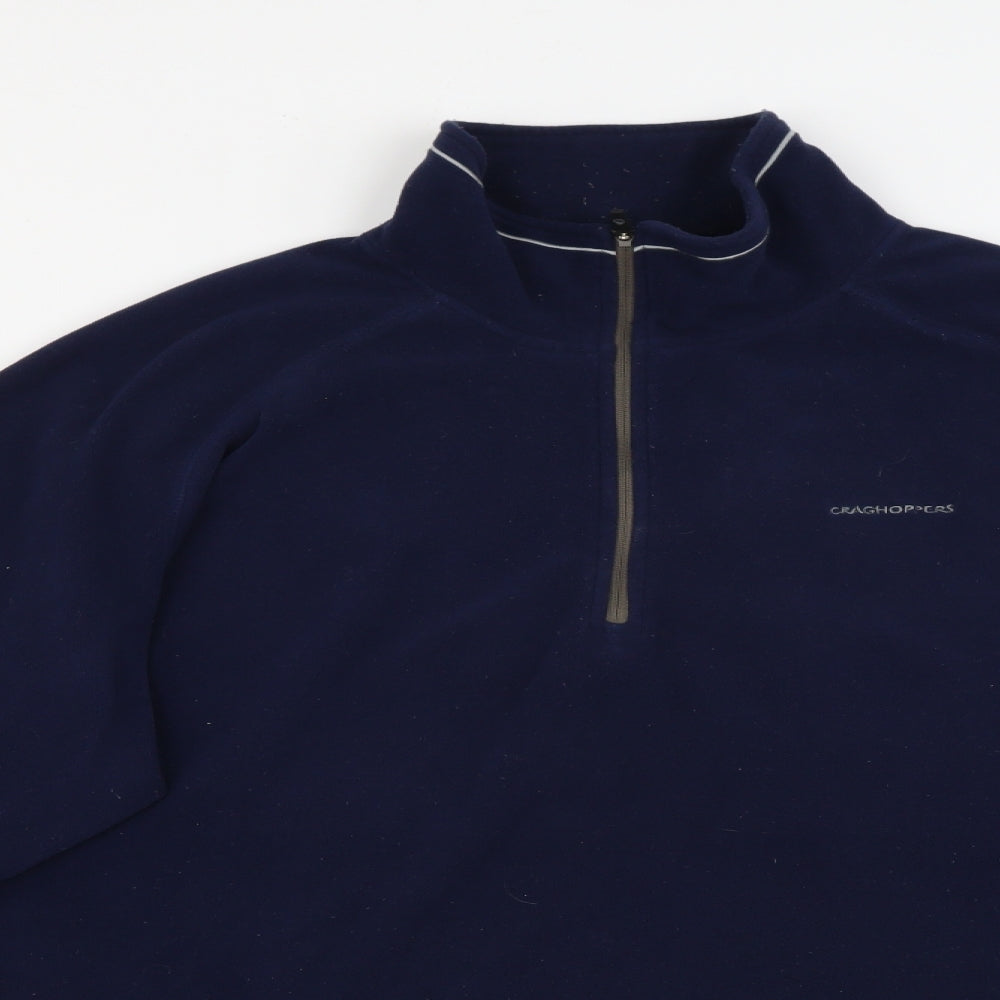 Craghoppers Mens Blue High Neck  Polyester Pullover Jumper Size 2XL