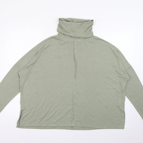 Primark Womens Green Roll Neck  Polyester Pullover Jumper Size 10