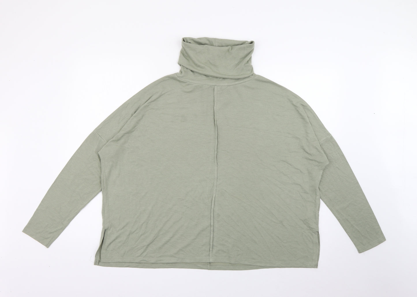 Primark Womens Green Roll Neck  Polyester Pullover Jumper Size 10