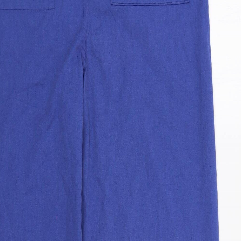 Preworn Womens Blue  Polyester Trousers  Size S L28 in Regular