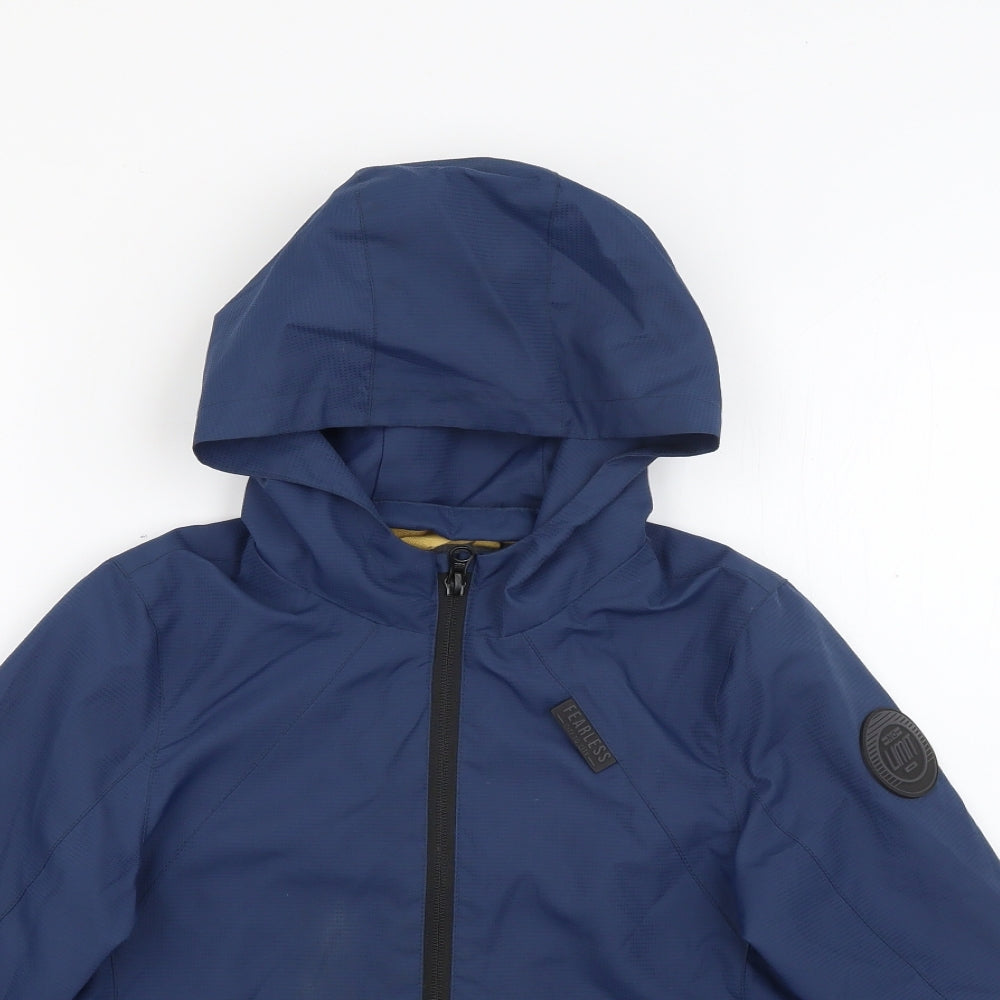 F&F Boys Blue   Rain Coat Coat Size 5-6 Years  Zip