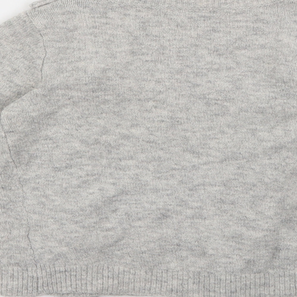 F&F Girls Grey  Acrylic Pullover Sweatshirt Size 5-6 Years