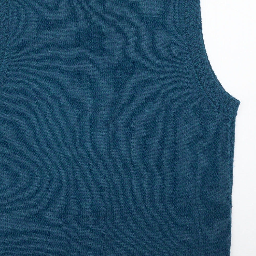 Honor Millburn Womens Blue V-Neck  Acrylic Cardigan Jumper Size M