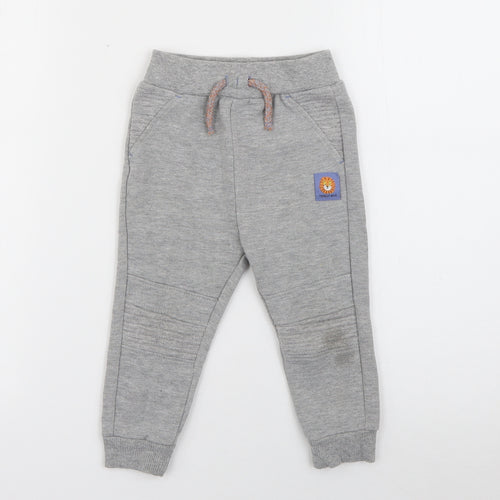 Primark Baby Grey  Cotton Jogger Trousers Size 18-24 Months   - Lion