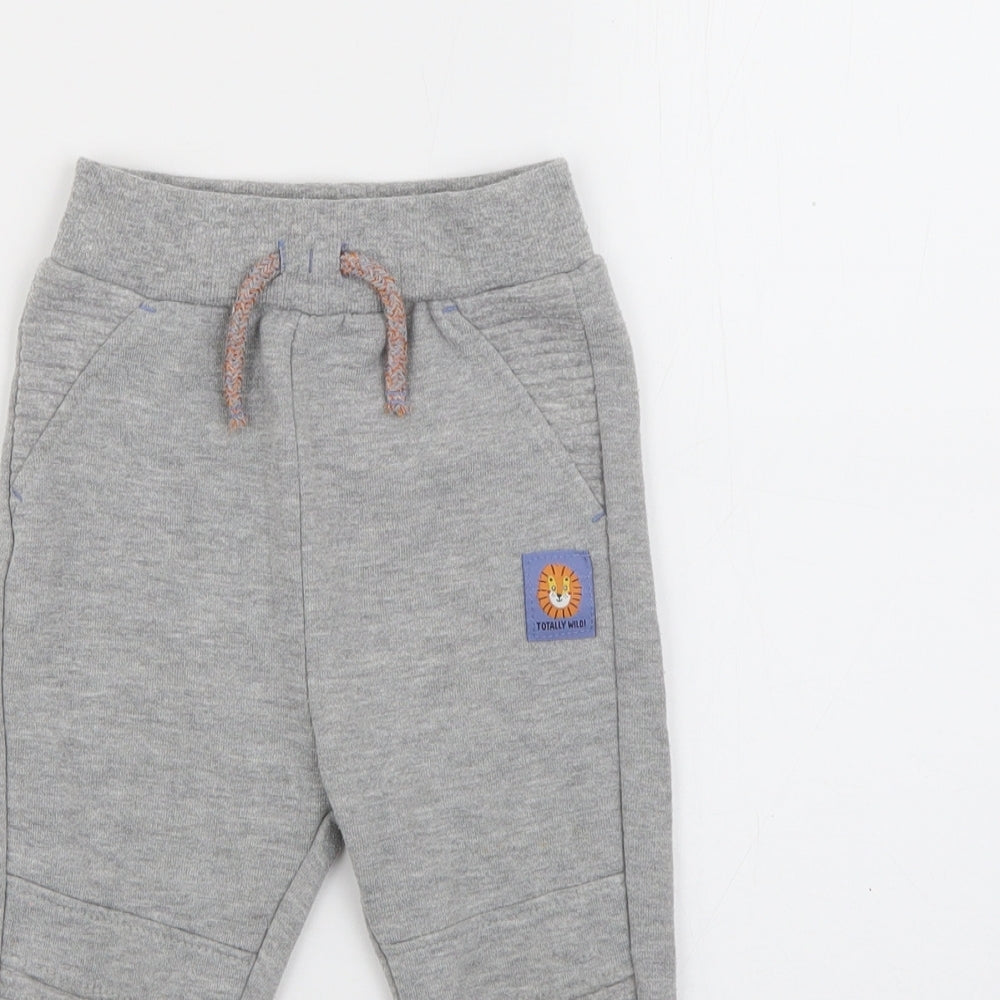 Primark Baby Grey  Cotton Jogger Trousers Size 18-24 Months   - Lion