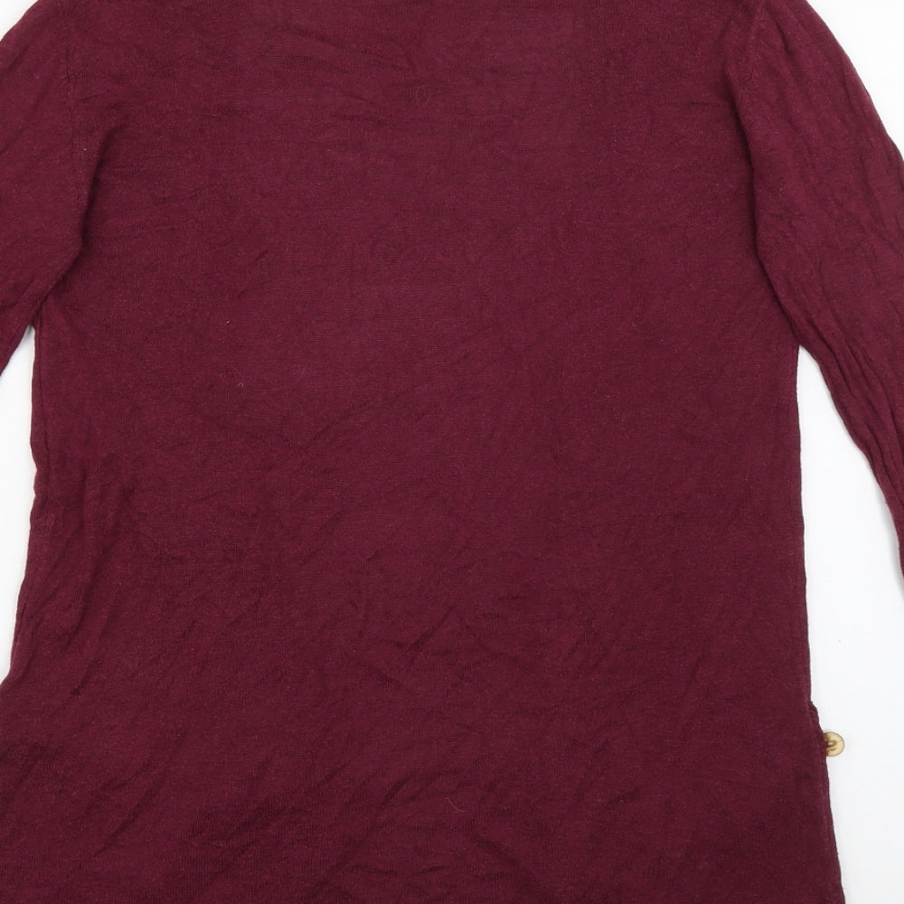 Primark Womens Purple V-Neck  Acrylic Cardigan Jumper Size 8