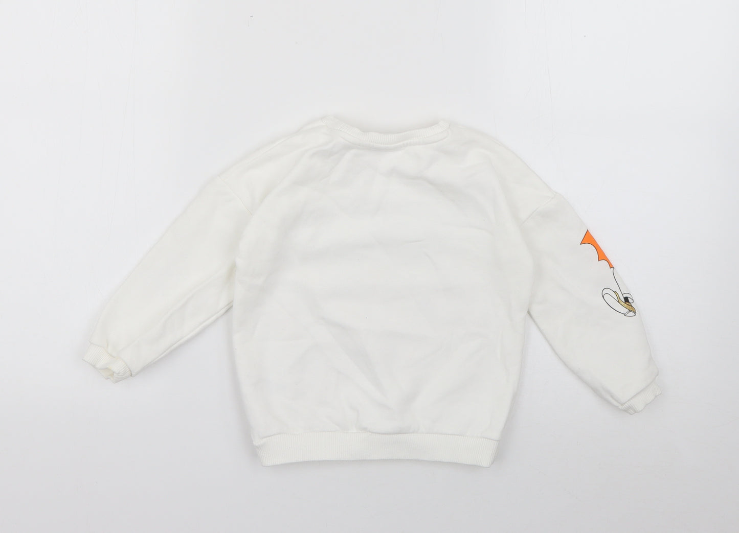Tesco Boys White  Cotton Pullover Jumper Size 24 Months   - Disney Mickey Mouse Halloween