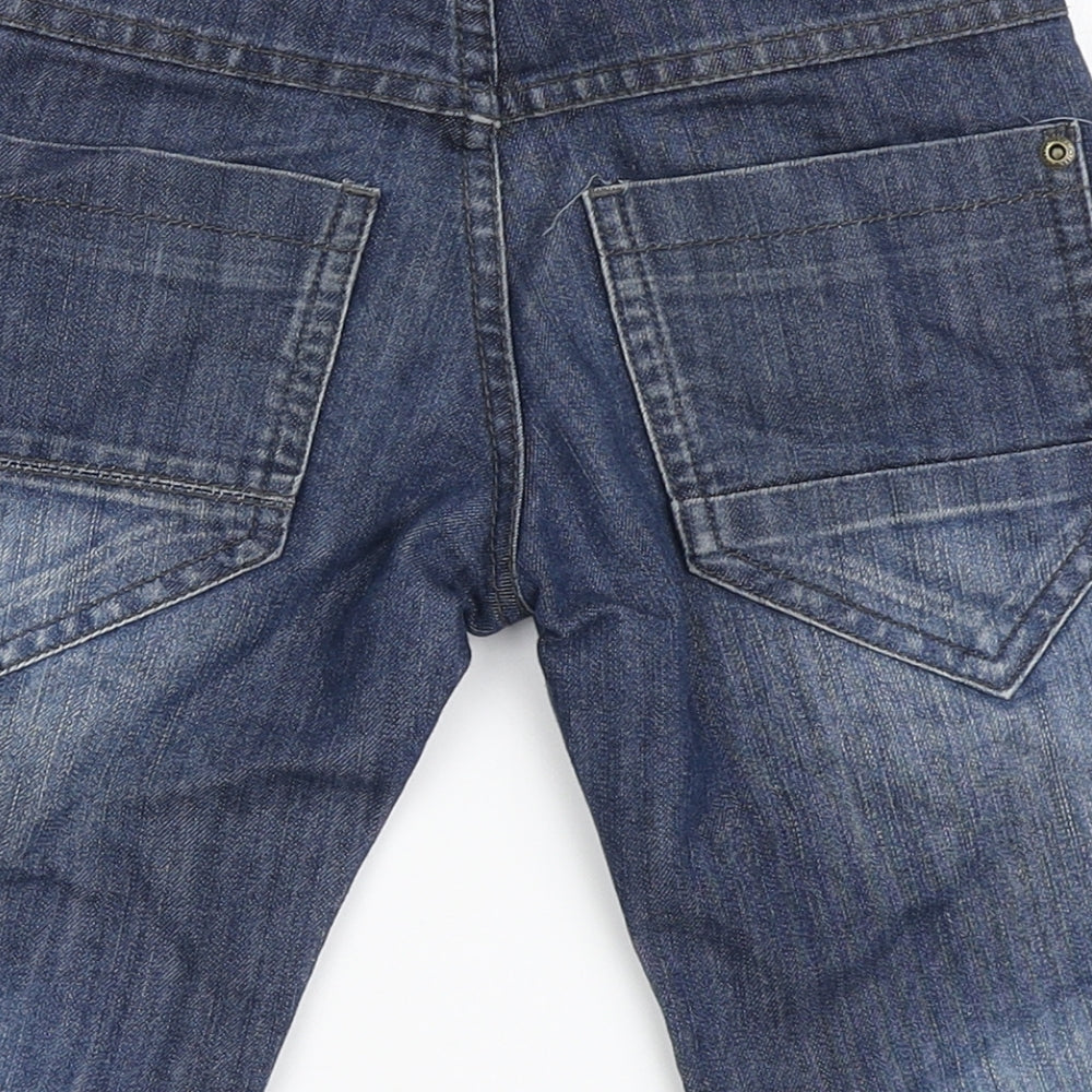 Marks and Spencer Boys Blue  Cotton Bermuda Shorts Size 5-6 Years  Regular Drawstring