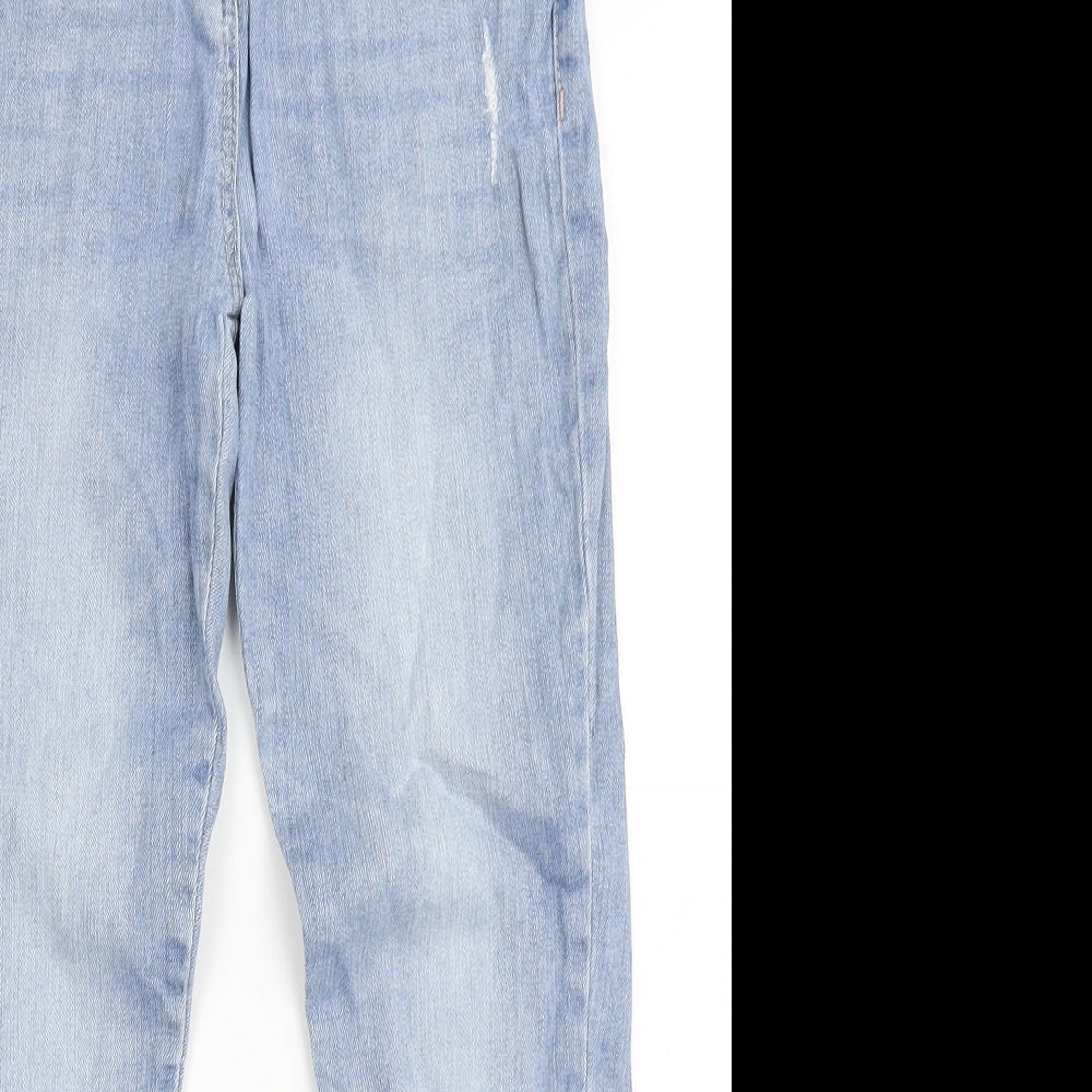 Matalan Girls Blue  Cotton Skinny Jeans Size 10 Years  Regular Button