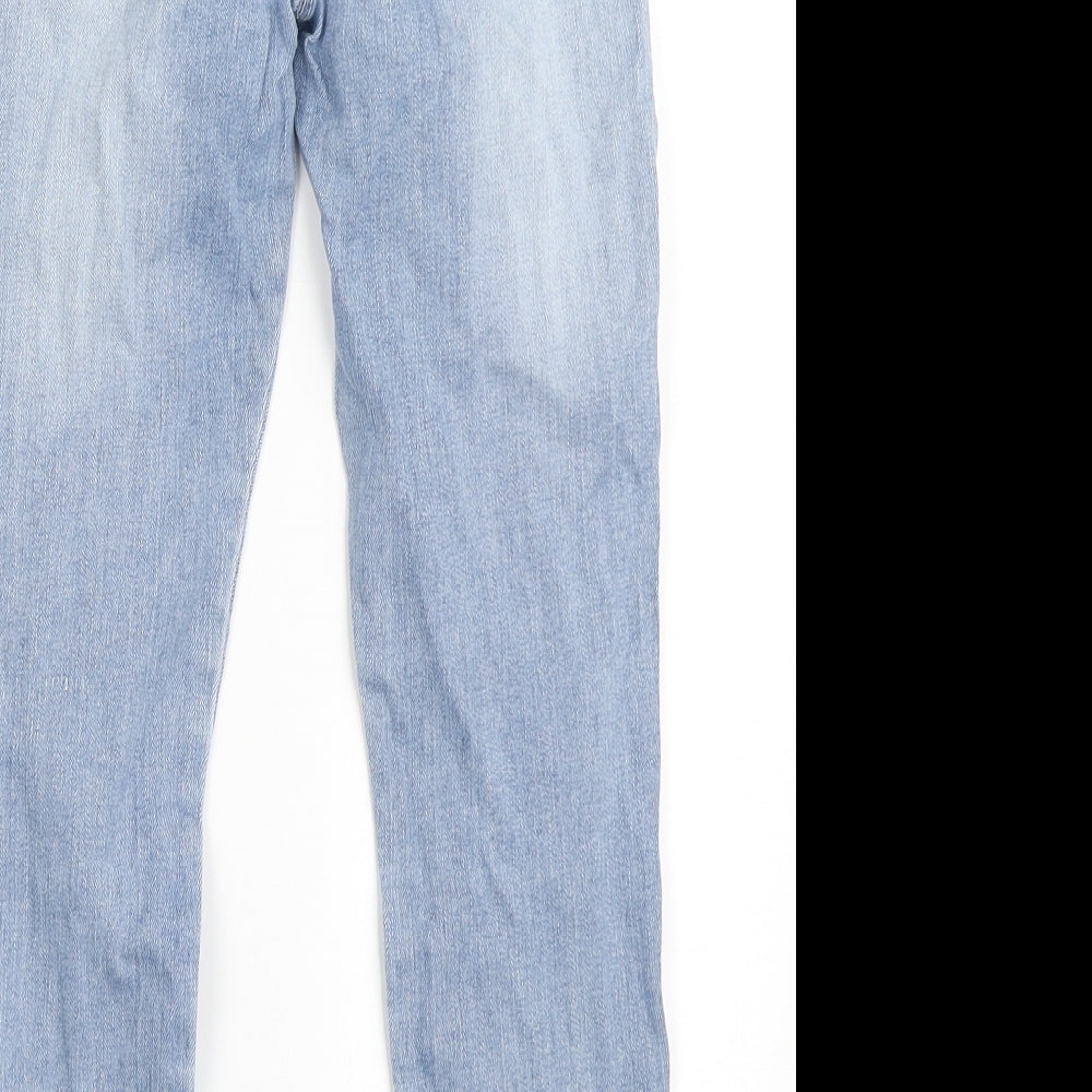 Matalan Girls Blue  Cotton Skinny Jeans Size 10 Years  Regular Button