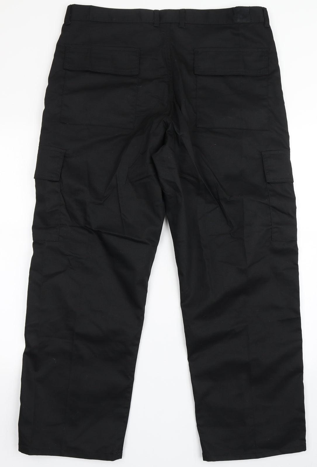 Uneek Mens Black  Polyester Trousers  Size 38 L28 in Regular Button - Work Wear